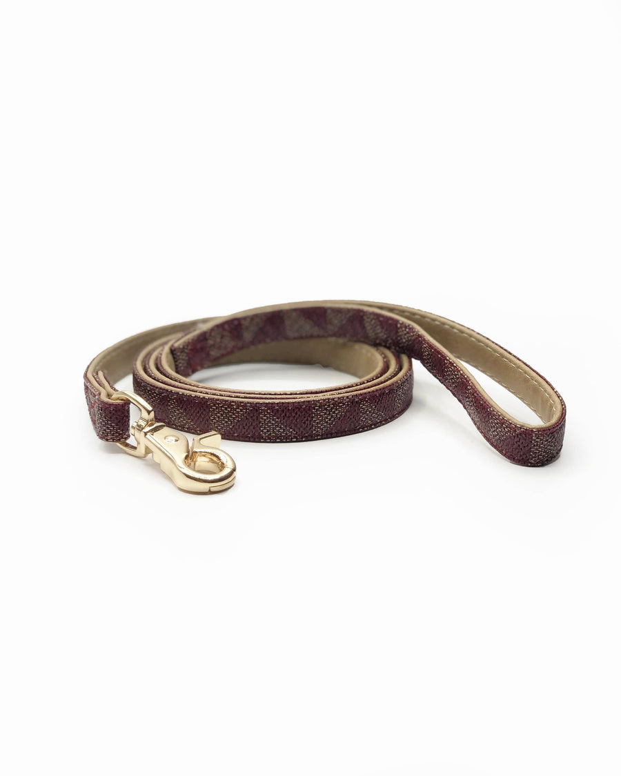 Burgundy Patterned Leash