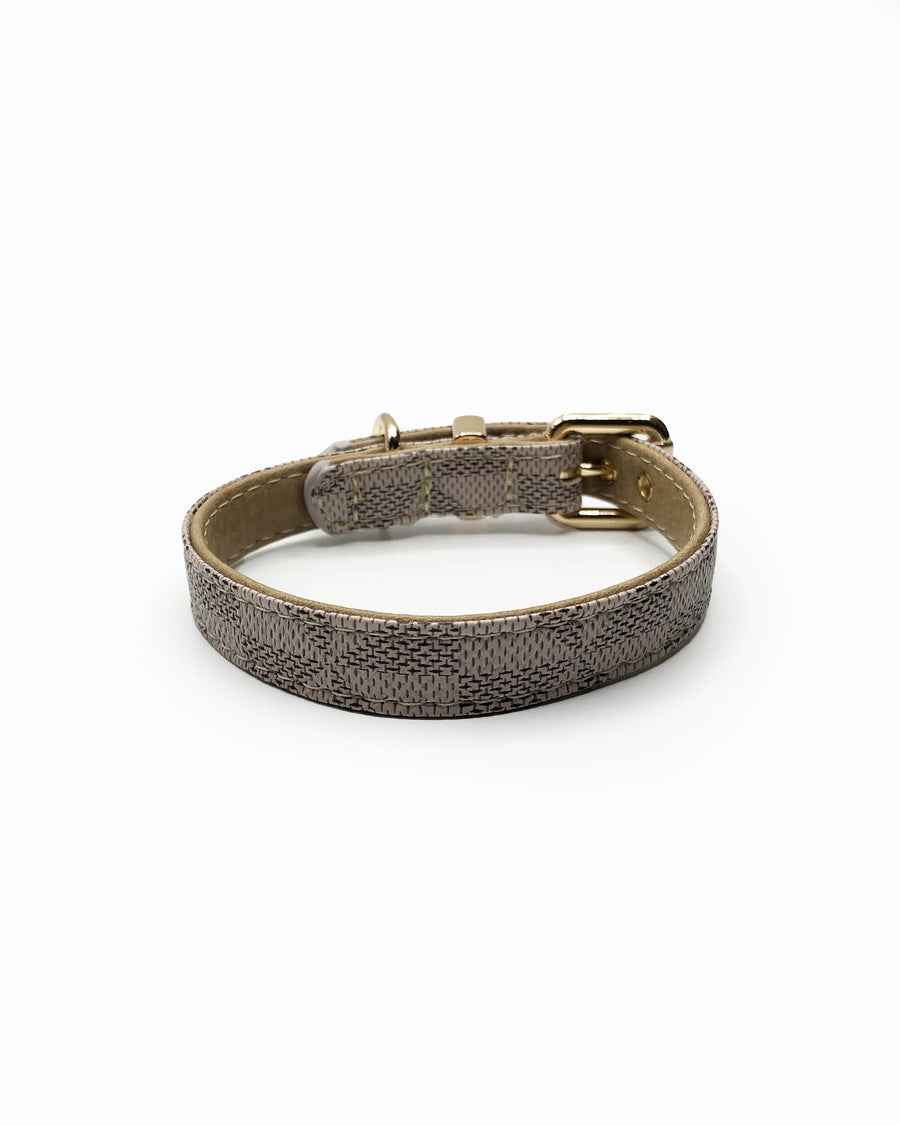 Taupe Patterned Collar